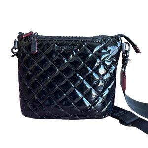 MZ Wallace Black Quilted Crossbody Bag